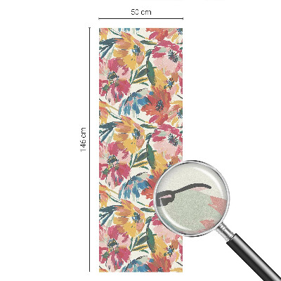 Vinduesfolie mod indkig med glasmaleri Blomstereksplosion