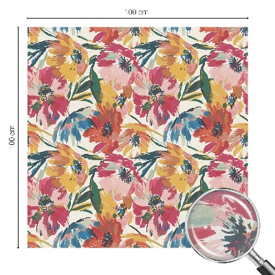 Vinduesfolie mod indkig med glasmaleri Blomstereksplosion