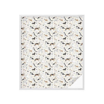 Dekorationsfolie til vindue mod indkig Hundemønstre