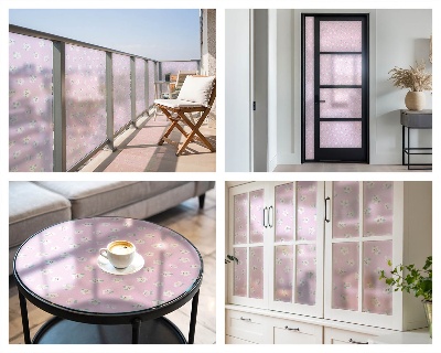 Selvklæbende vinduesfolie Blomstermønster