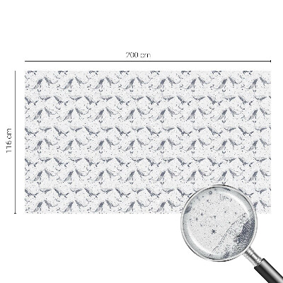 Mælkehvid vinduesfolie med motiv Havdyr