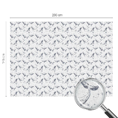 Mælkehvid vinduesfolie med motiv Havdyr