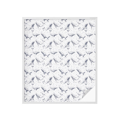 Mælkehvid vinduesfolie med motiv Havdyr