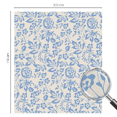 Vinduesfolie mod indkig med glasmaleri Blomster blade