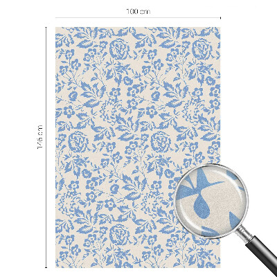 Vinduesfolie mod indkig med glasmaleri Blomster blade