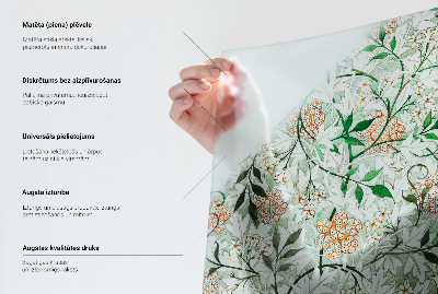 Vinduesfolie mod indkig med glasmaleri Blomster blade