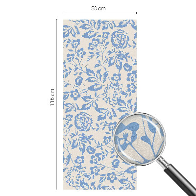 Vinduesfolie mod indkig med glasmaleri Blomster blade