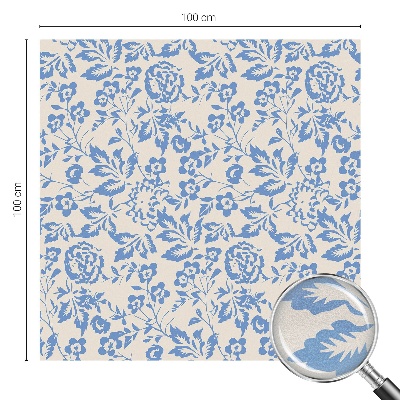 Vinduesfolie mod indkig med glasmaleri Blomster blade