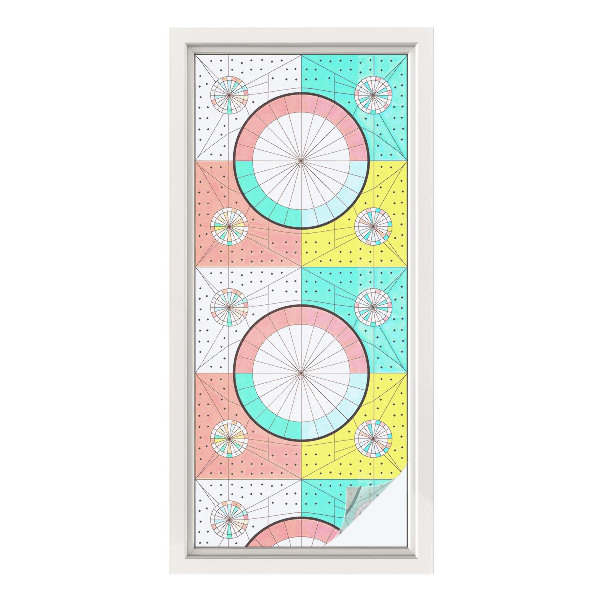 Selvklæbende vinduesfolie Geometriske cirkler