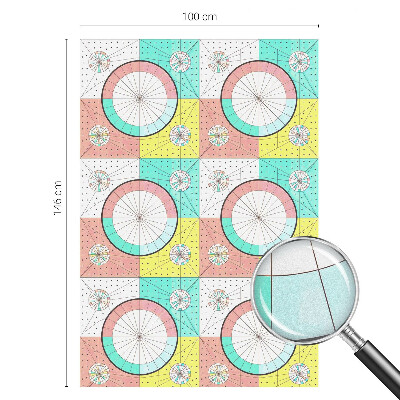 Selvklæbende vinduesfolie Geometriske cirkler