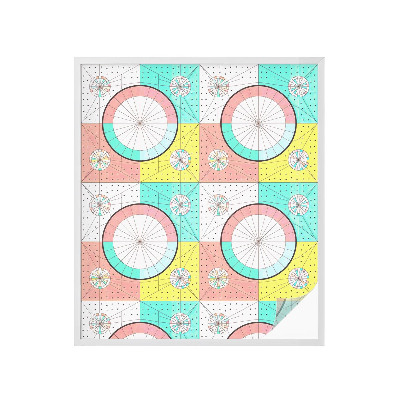 Selvklæbende vinduesfolie Geometriske cirkler