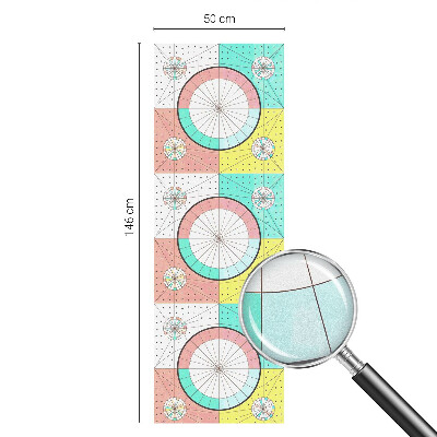 Selvklæbende vinduesfolie Geometriske cirkler