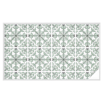 Mælkehvid vinduesfolie med motiv Plantemønster