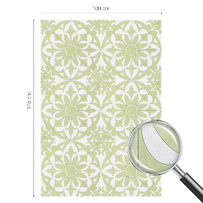 Vinduesfolie mod indkig med glasmaleri Grøn ornament