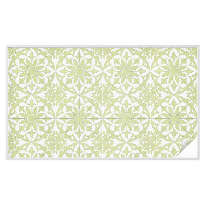 Vinduesfolie mod indkig med glasmaleri Grøn ornament