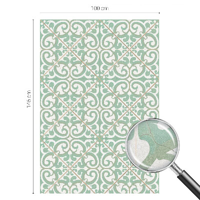 Mælkehvid vinduesfolie med motiv Klassisk elegance