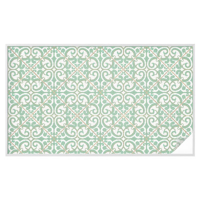 Mælkehvid vinduesfolie med motiv Klassisk elegance