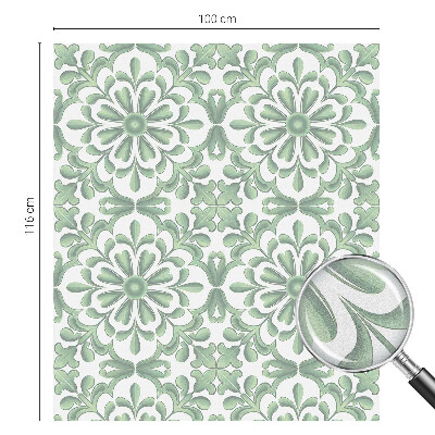 Vinduesfolie mod indkig med glasmaleri Grønne blade