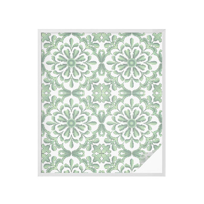 Vinduesfolie mod indkig med glasmaleri Grønne blade