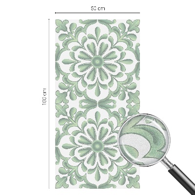 Vinduesfolie mod indkig med glasmaleri Grønne blade