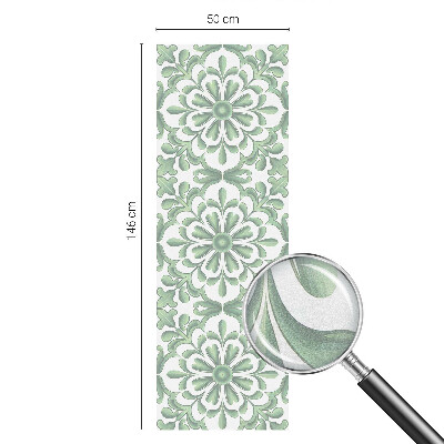 Vinduesfolie mod indkig med glasmaleri Grønne blade