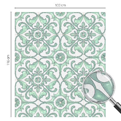 Dekorationsfolie til vindue mod indkig Grøn symmetri