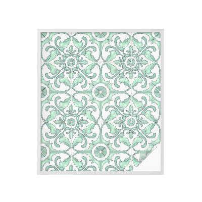 Dekorationsfolie til vindue mod indkig Grøn symmetri