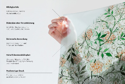 Vinduesfolie med mønster til afskærmning Plantens elegance