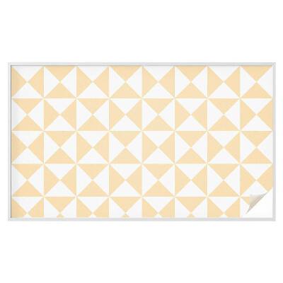 Vinduesfolie mod indkig med glasmaleri Geometriske trekanter