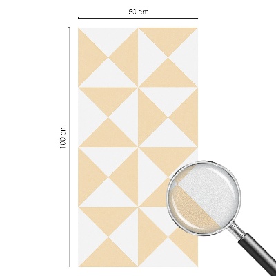 Vinduesfolie mod indkig med glasmaleri Geometriske trekanter