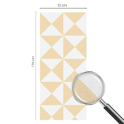 Vinduesfolie mod indkig med glasmaleri Geometriske trekanter