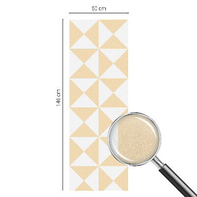 Vinduesfolie mod indkig med glasmaleri Geometriske trekanter