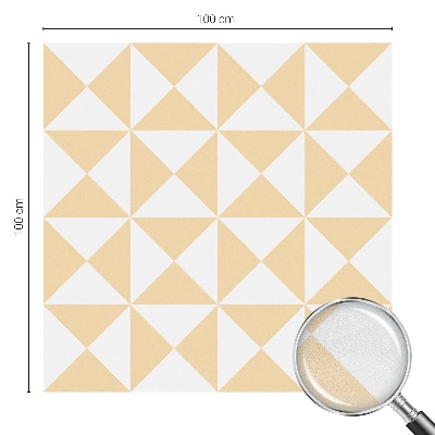 Vinduesfolie mod indkig med glasmaleri Geometriske trekanter