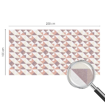 Mælkehvid vinduesfolie med motiv Moderne trekanter