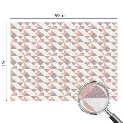 Mælkehvid vinduesfolie med motiv Moderne trekanter