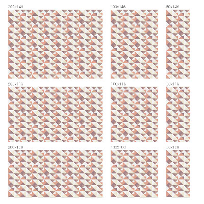 Mælkehvid vinduesfolie med motiv Moderne trekanter