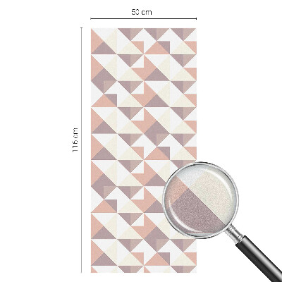 Mælkehvid vinduesfolie med motiv Moderne trekanter