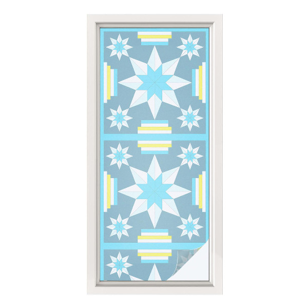 Selvklæbende vinduesfolie Stjernemønster