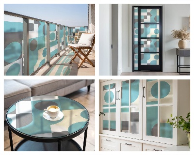 Vinduesfolie med mønster til afskærmning Geometriske mønstre