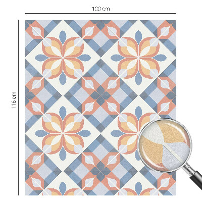 Vinduesfolie mod indkig med glasmaleri Farverig symmetri