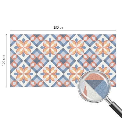 Vinduesfolie mod indkig med glasmaleri Farverig symmetri