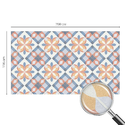 Vinduesfolie mod indkig med glasmaleri Farverig symmetri