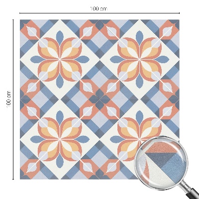 Vinduesfolie mod indkig med glasmaleri Farverig symmetri