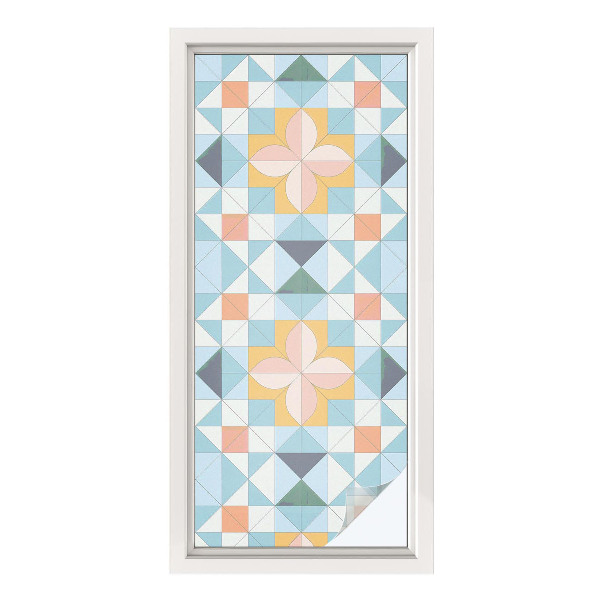 Selvklæbende vinduesfolie Farverig geometri