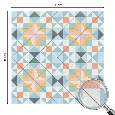 Selvklæbende vinduesfolie Farverig geometri