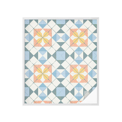 Vinduesfolie med mønster til afskærmning Farverig symmetri