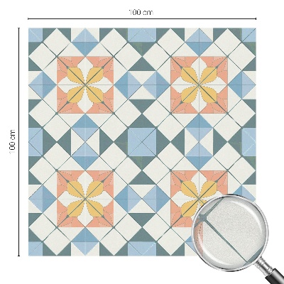 Vinduesfolie med mønster til afskærmning Farverig symmetri