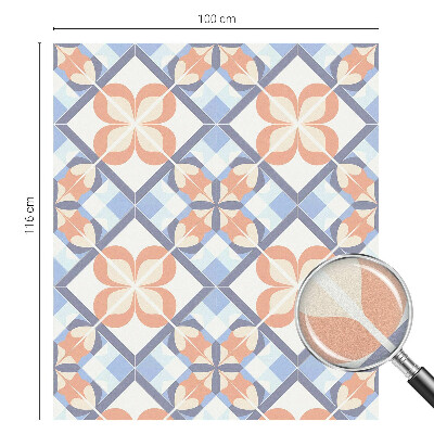 Mælkehvid vinduesfolie med motiv Blomstermønster