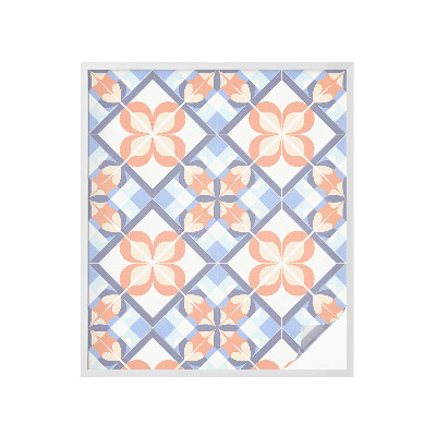 Mælkehvid vinduesfolie med motiv Blomstermønster