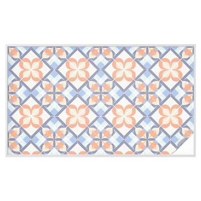 Mælkehvid vinduesfolie med motiv Blomstermønster